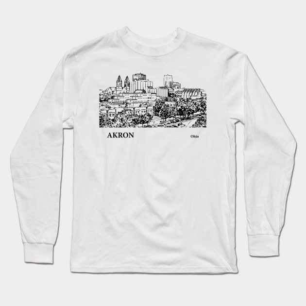 Akron - Ohio Long Sleeve T-Shirt by Lakeric
